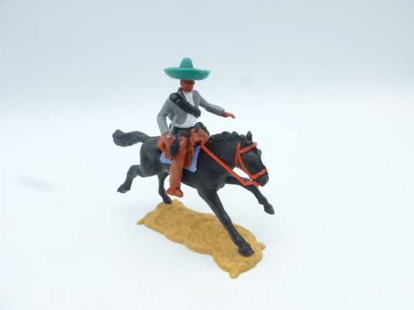Timpo Toys Mexican riding with knife, grey/white