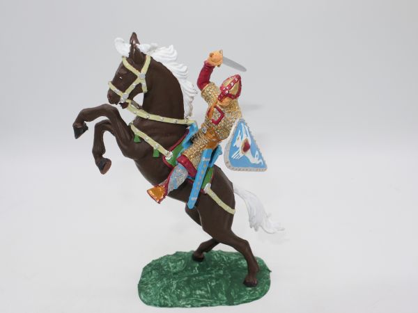 Preiser 7 cm Norman with sword on horseback, No. 8884 - collector's painting