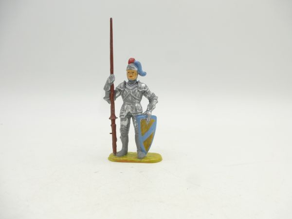 Elastolin 4 cm Knight standing with lance, No. 8937 - early figure