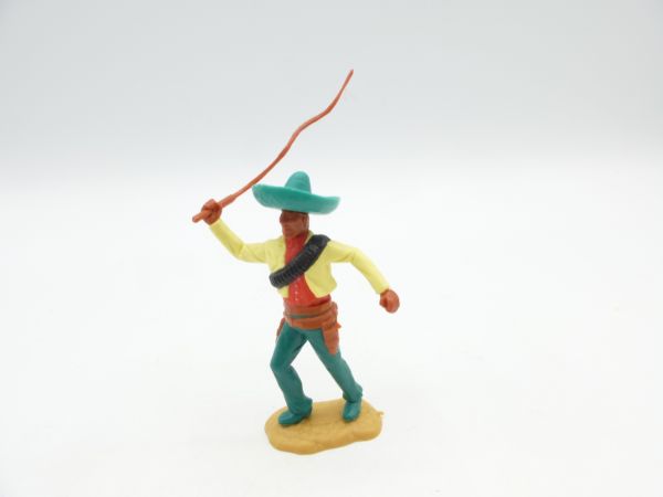 Timpo Toys Mexikaner stehend mit Peitsche, hellgelb/rot - seltene Hosenfarbe