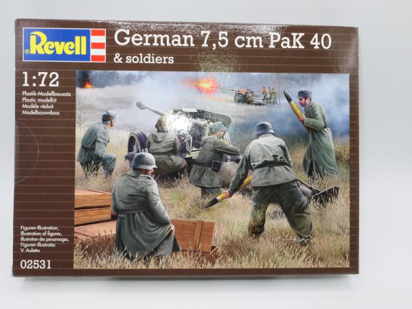 Revell 1:72 German 7.5 PAK40 & Soldiers WW II, No. 2531