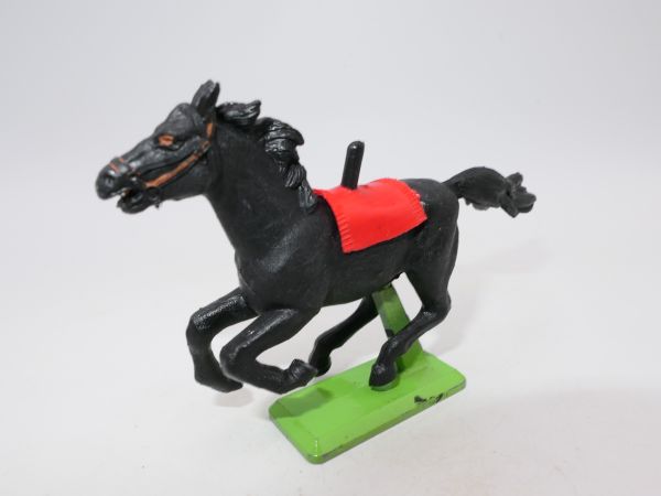 Britains Deetail Horse running (black), red blanket