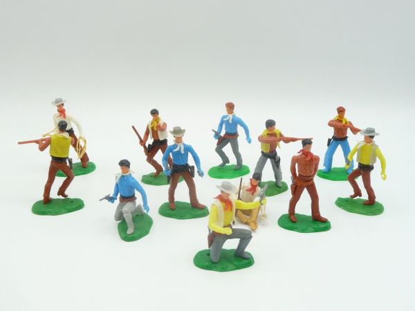 Elastolin 5,4 cm Cowboys, 12 different figures - nice set