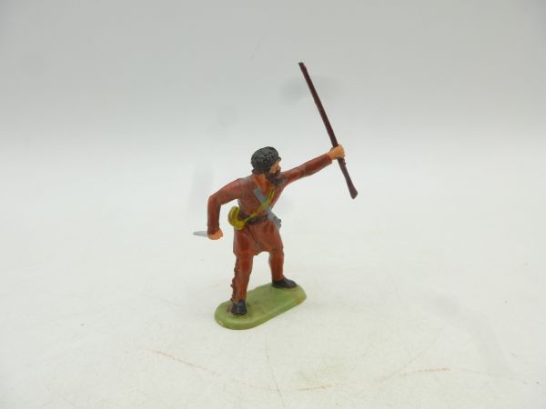 Elastolin 4 cm Trapper mit Messer + Gewehr, Nr. 6967 - tolle frühe Figur