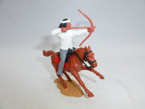 Timpo Toys Apache reitend, weiß mit Bogen