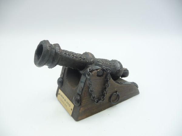 Spanische Kanone "Cañon de Sitio" 16. Jh, Metall/Holz, L11/B6/H6,5 cm
