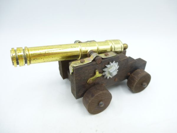 Cannon (made in Italy), total length approx. 13 cm, wood/metal
