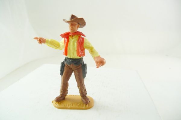 Timpo Toys Cowboy 2nd version standing, rifle on side, pointing