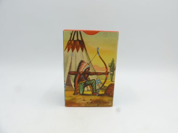 Elastolin (compound) Indian with gun, No. 6812 - great orig. packaging (drawn box)