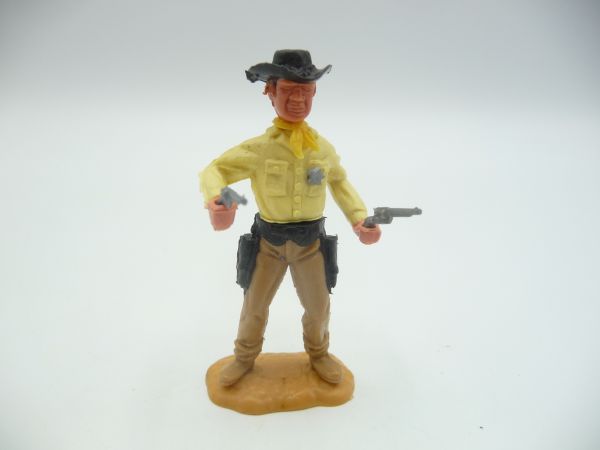 Timpo Toys Sheriff 3. Version mit 2 Pistolen, hellgelb