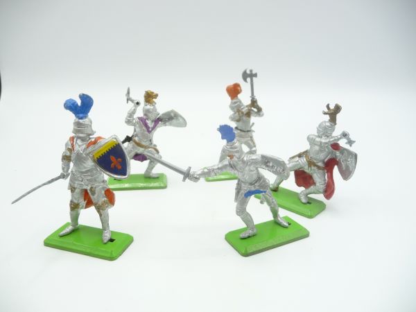 Britains Deetail 5 knights in different positions