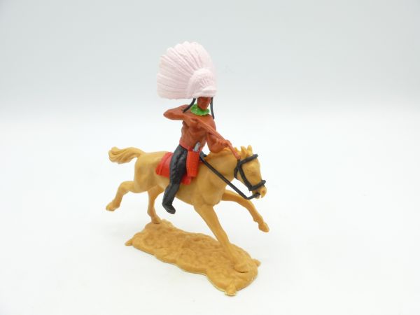 Timpo Toys Chief riding, firing rifle