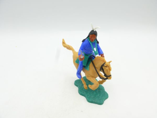 Timpo Toys Indian 3rd version (big head) riding with knife