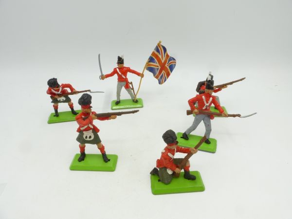 Britains Deetail Waterloo soldiers on foot, English (6 figures)