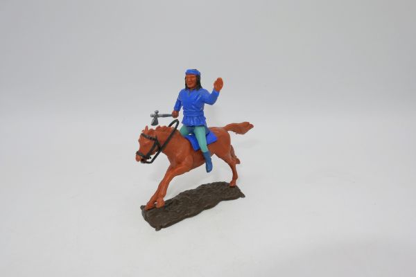 Timpo Toys Apache reitend, blau mit Apachenhose (Replika)