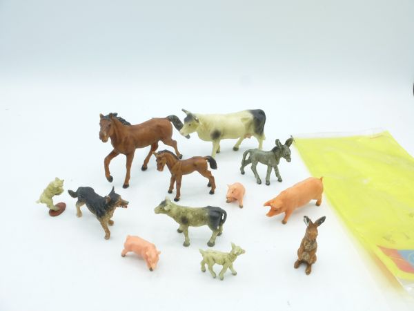 Elastolin Weichplastik Bauernhoftiere gemischt (12 Figuren) - mit Originaltüte