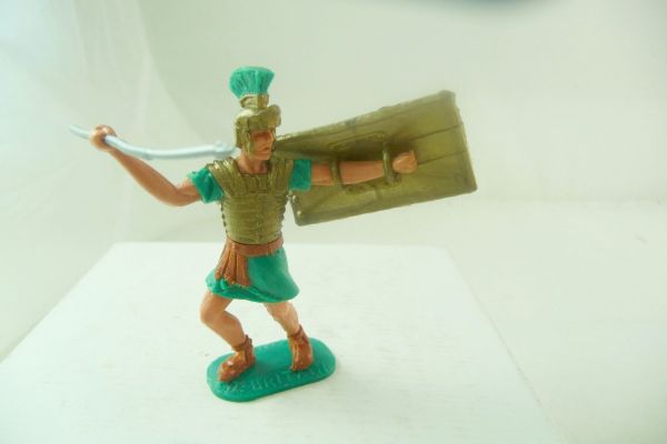 Timpo Toys Roman standing (green), throwing pilum - very good condition