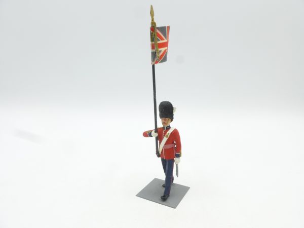 Englischer Gardist mit Fahne - auf Sockel (5,6 cm)