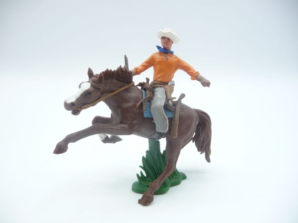 Britains Swoppets Cowboy riding with knife - rare horse