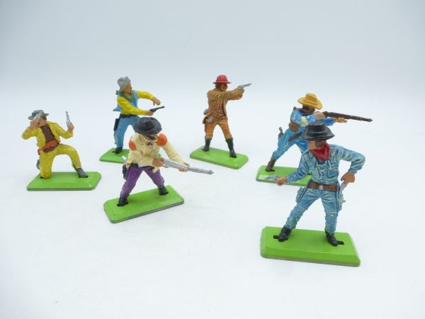 Britains Deetail Cowboys in different postures (6 figures)