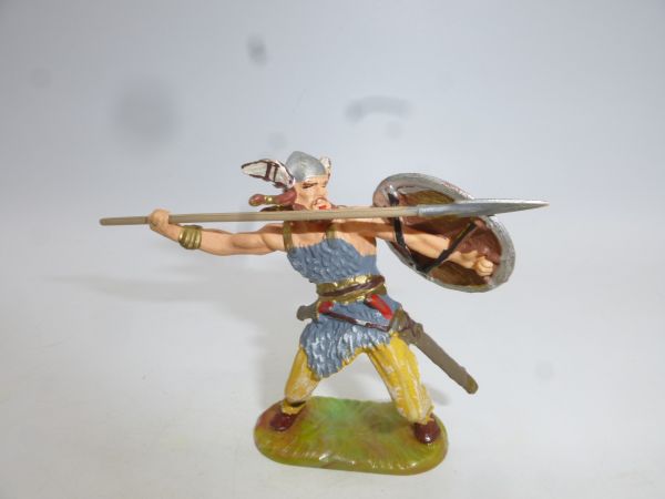 Elastolin 7 cm Viking throwing spear, No. 8502, painting 2 - fantastic painting