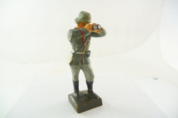 Lineol (compound) Officer standing with field glasses, observing - very good condition