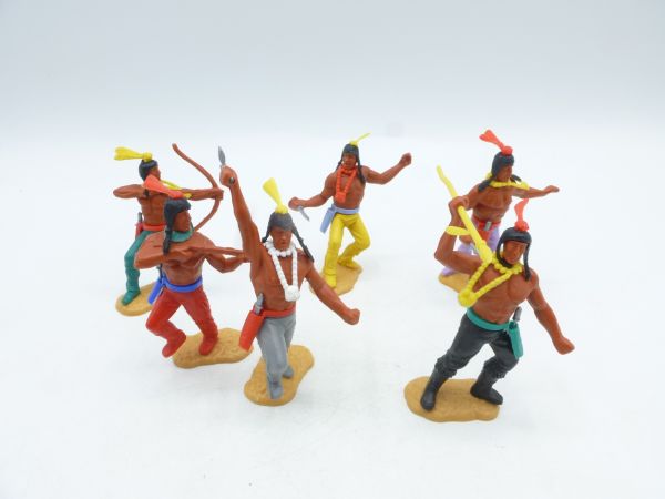 Timpo Toys Set of Indians 2nd version standing (6 figures)