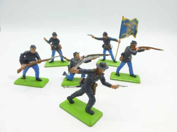 Britains Deetail Beautiful set of Union Army soldiers 1st version on foot (6 figures)