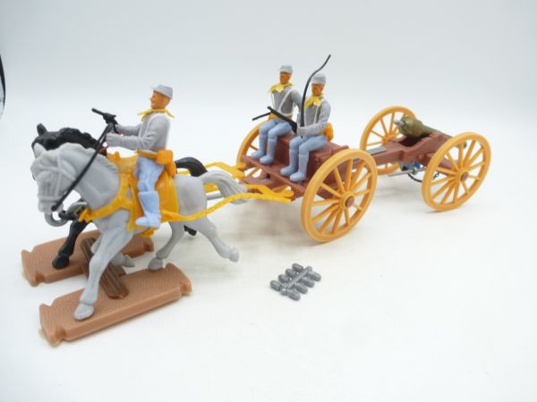 Plasty Cannon train mount incl. cannonballs on sprue branch