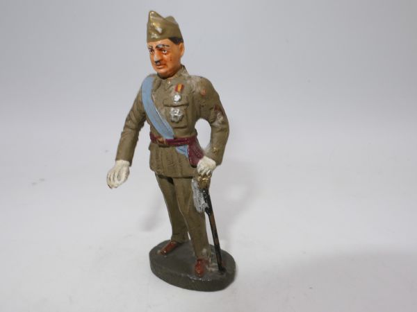 Elastolin compound Span. Military General Francisco Franco with movable arm