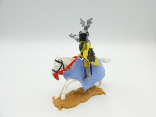 Timpo Toys Visor knight riding yellow/black with sword