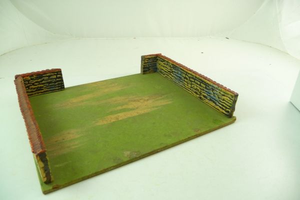 Elastolin 4 cm Umrandung / Spielplan für 4 cm Szenen / Gebäude (20 x 16,5 cm)