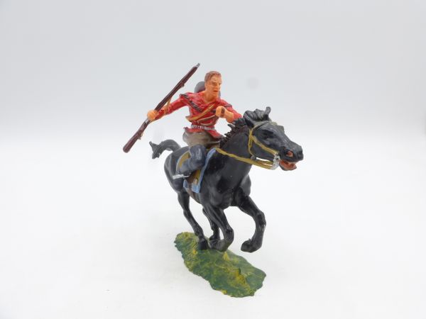 Elastolin 7 cm Cowboy zu Pferd mit Gewehr, Nr. 6990 - tolle Figur
