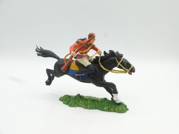 Preiser 7 cm Cowboy zu Pferd mit Gewehr, Nr. 6990 - ladenneu