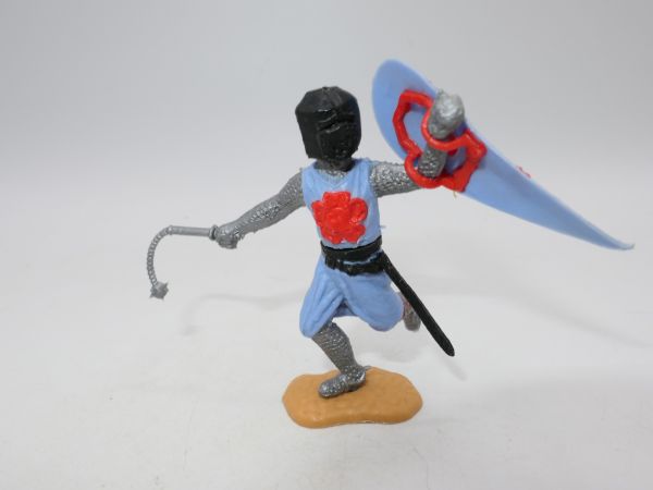 Timpo Toys Medieval knight light blue, running - shield loops ok