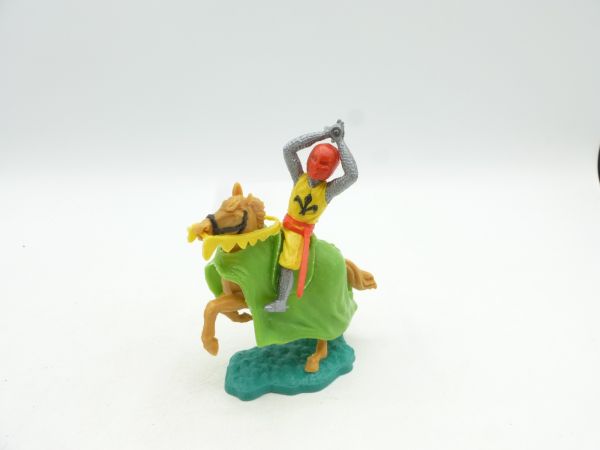 Timpo Toys Medieval knight on horseback, striking with both hands