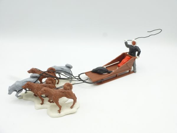Timpo Toys Eskimo sledge / dog sledge (whip not original Timpo Toys)