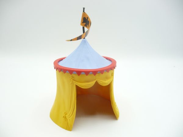 Timpo Toys Knight tent yellow, blue roof, red border