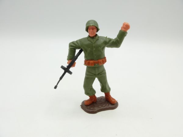 Timpo Toys American standing with MP + grenade