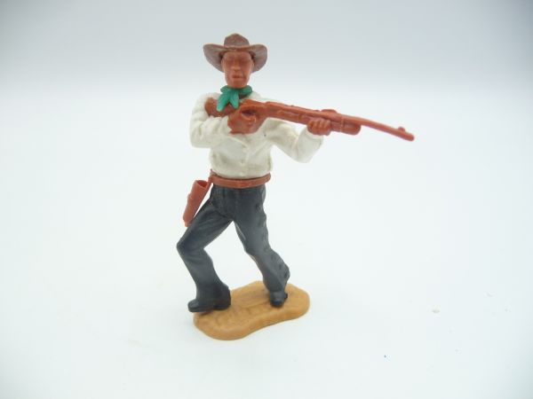 Timpo Toys Cowboy 2. Version stehend schießend, weiß