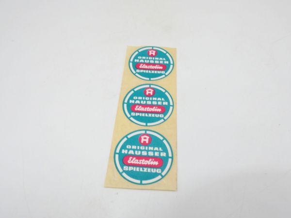 3 round Hausser stickers - originals