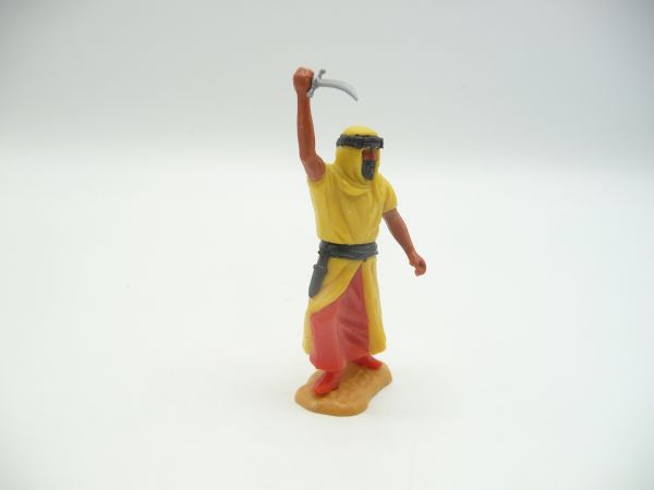 Timpo Toys Araber stehend mit Dolch zustechend (gelb, rotes Innenkleid)
