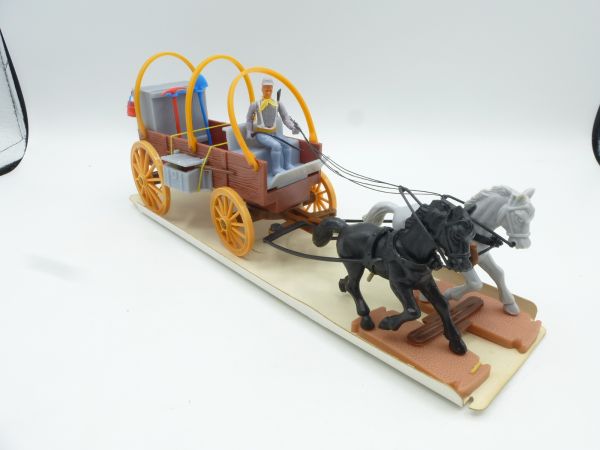 Plasty Rare chuckwagon with Confederate Army soldier