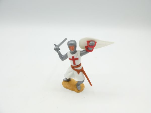 Timpo Toys Kreuzritter 2. Version stehend mit Schwert + Schild