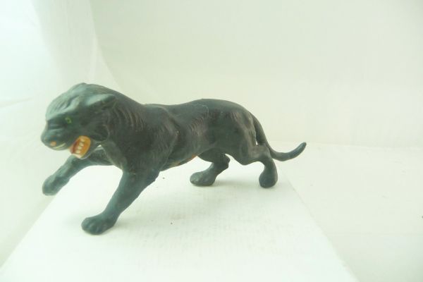 Elastolin composition Panther attacking - fantastic condition, great painting