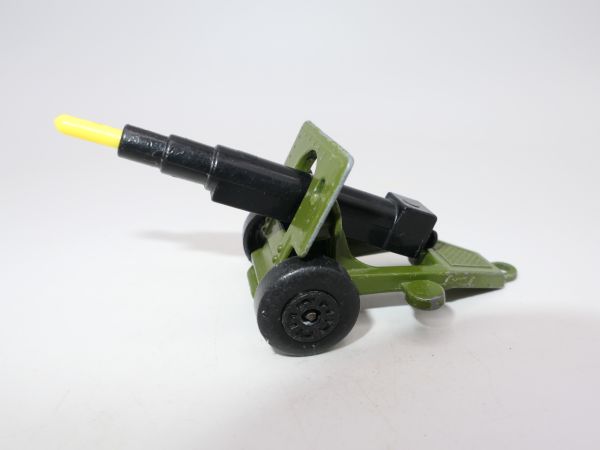 Matchbox Field Gun with gun case (yellow) - used, see photos