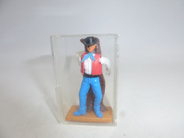 Plasty Cowboy on tree trunk - orig. packaging, with original price tag