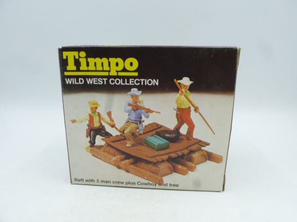 Timpo Toys Minibox Wild West Collection, Floß mit Cowboys