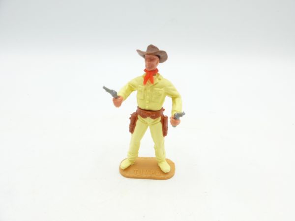 Timpo Toys Cowboy 2. Version - seltenes Unterteil (hellgelb, braunes Holster)