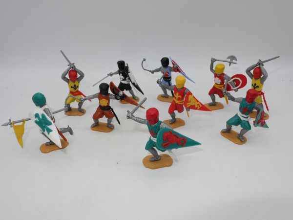 Timpo Toys Mittelalterritter zu Fuß (10 Figuren) - schöne Gruppe